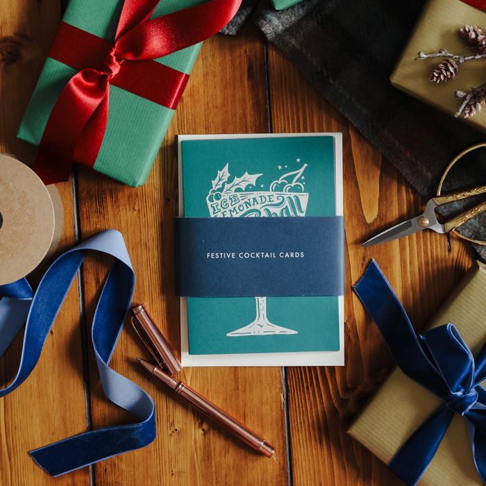 Christmas cocktail  cards